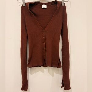 Abercrombie & Fitch Rust Cardigan Sweater